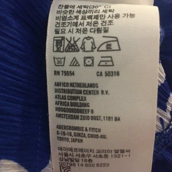 Hollister royal blue sheer floral blouse. MOVING SALE - LAST CHANCE - Picture 9 of 9